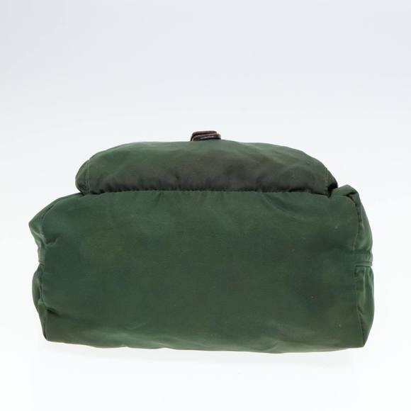 PRADA Shoulder Bag Nylon Green Brown Silver Auth bs18578 - Picture 5 of 16
